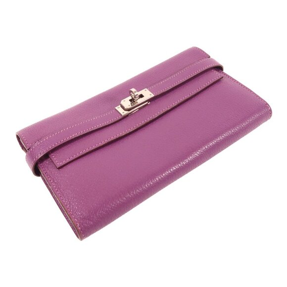 ❤️HERMES Kelly Long Wallet - Purple❤️ - Picture 3 of 11